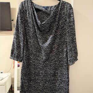 GAP Black and White Long Sleeve Dress